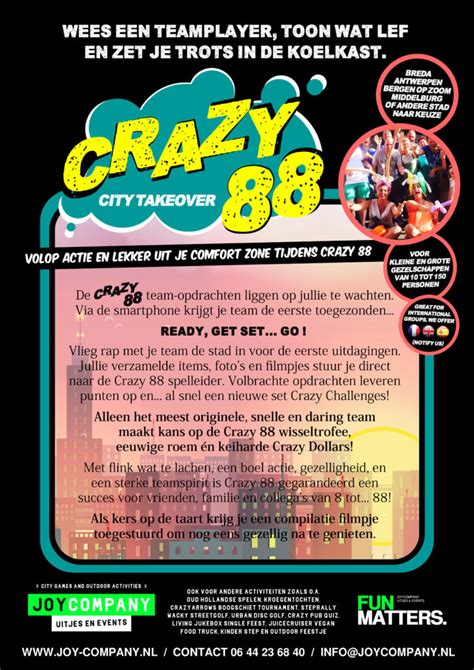 leuke crazy 88 opdrachten|Crazy 88